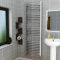 1600 x 400 mm Curved Heated Towel Rail Chrome Bathroom Ladder Radiator - Various Sizes