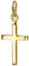 JEVELION Anhänger-Kreuz 750 Gold Gold-Kreuz für Damen, Herren und Kinder mit abgeflachten Kanten als Ketten-Anhänger 18 Karat mit Schmuck-Etui