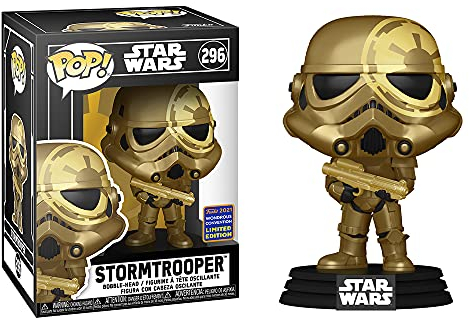 2021 Funko POP! WonCon Exclusive Star Wars #296 - Golden Stormtrooper w/ Free Acrylic case