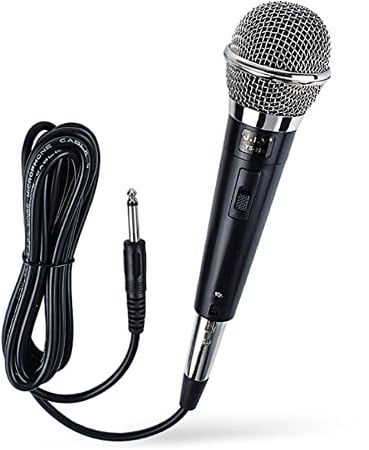 ZONADAH Professional Karaoke Microphone Wired Unidirectional Dynamic Microphone with Three Metre Cord for Karaoke Singing, Public Speech, Wedding, Stage and Outdoor Activity