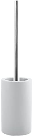 Spirella Tube Bürste Toilettenbürste Klobürste WC Garnitur aus Porzellan matt weiß, White