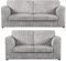 New Luxor Fullback Silver 3 + 2 Seater Sofa Suite | Soft Jumbo Cord Fabric Sofa Sets For Living Room Furniture (Silver, 3 + 2 Sofa Suite)