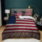 Bettwäsche 155x220 Usa Flagge Bettwäsche-Sets mit Reißverschluss 3teilig, 1 Bettbezug und 2 Kissenbezug 80x80 cm, Deckenbezug Weich Atmungsaktiv aus Mikrofaser