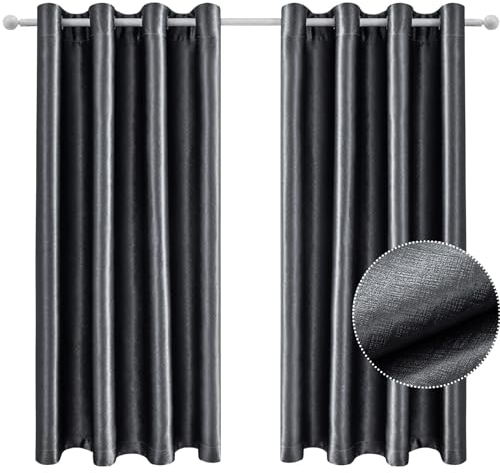 Ystyle Tende per Interni 2 Pezzi, Tende Camera da Letto, Tenda Oscurante da Interno, Tenda Termica Isolante Freddo E Caldo, Tende Fonoassorbenti, 140x240 cm, Grigio Scuro