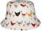 Fischerkappe Huhn Kleines Muster Schwarz Fishermütze Doppelseitig Fischerhut Verpackbar Anglerhut Hut Für Damen, Herren, Sommer