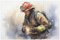 1000-teiliges Holzpuzzle für Erwachsene, Feuerwehr-Puzzle, Feuerwehr-Taschenlampe beleuchtet Rauch, Aquarellmalerei (B ; 1000)