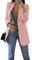 YMING Cappotto da Donna Blazer Tinta Unita Primavera Abiti Slim Fit Business Cardigan Primavera Rosa S