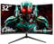 Gawfolk 32 Inch Curved Gaming Monitor 240Hz, 1800R PC Monitor Full HD 1080P, Frameless Computer Dispaly with Freesync and Eye Care Technology, Wall Mountable
