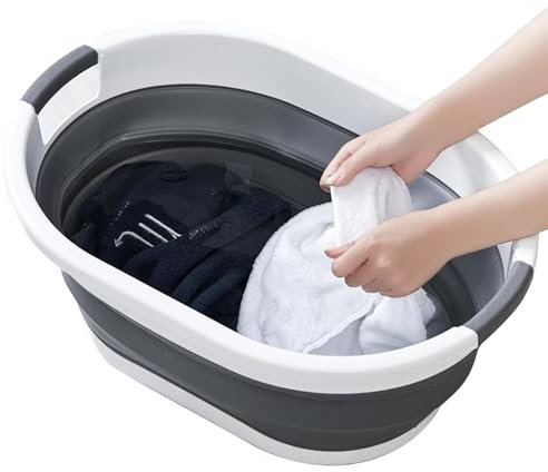 Cubo de lavado para camping, cubeta para platos plegable | Lavabo portátil Cesta para ropa sucia Contenedor para lavar platos,Cesta organizadora de contenedor de almacenamiento de cesta de ahorro de e