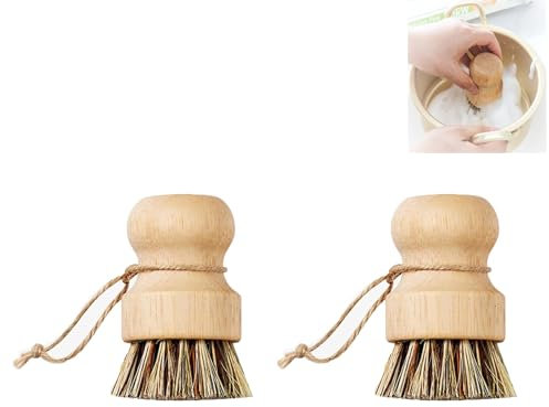 2 x Mushroom Brushes, Wooden Mushroom Brush, Suitable for All Mushrooms, Kitchen Brush, Natural Brush, Sustainable Cleaning Brush