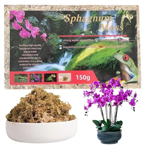 Sfagno,Binblin Sfagno per Orchidee,Naturale Sfagno,Sfagno per Piante,Ottimo per Orchidee Felci a Corno di Cervo Piante Carnivore Piantine Radicazione di Talee Buon Terriccio per Orchidee
