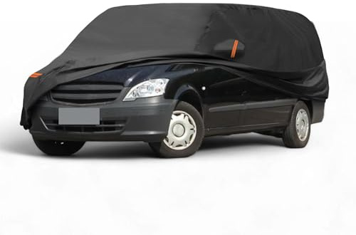 A ABSOPRO Autoabdeckung Für Mercedes-Benz Vito 03-14 1pc | Farbe Schwarz, Material Spunlace-Baumwolle und PEVA, Wasserdicht, Winddicht, Sonnenschutz, Schneeschutz, Outdoor