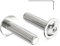 20 Stück M4 x 16 mm Linsenkopfschrauben mit Flansch Innensechskant Antrieb Edelstahl A2 V2A Schrauben Vollgewinde mit Innensechskantschlussel