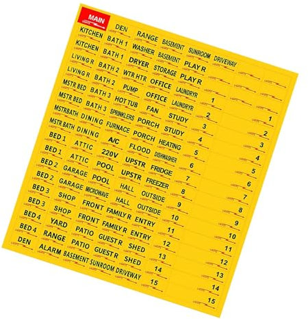 Étiquettes autocollantes pour disjoncteur, étiquettes de boîte de disjoncteur, 129 étiquettes autocollantes pour panneaux électriques, panneaux d'étiquetage d'électricien, design amovible et