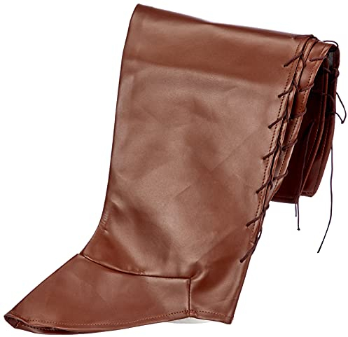 Boland 81993 - Copristivali Walker, marrone, accessorio per costume da pirata, bucaniere, moschettiere o medievale, accessorio per costumi di carnevale