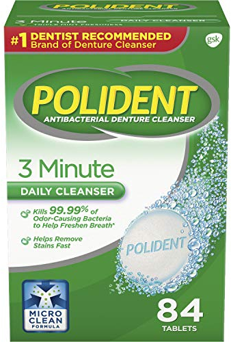 Polident Polident Denture Cleanser Antibacterial, Antibacterial 84 tabs