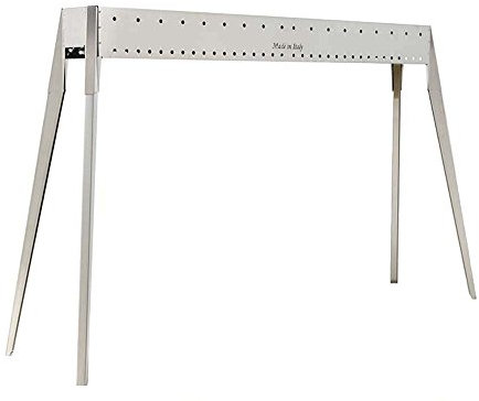 Gaucher et gaucher sRL alunovo cuocispiedini et arrosticini inoxydable professionnel à charbon – 150 cm