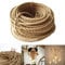 GreenSun Textilkabel 3 adrig - 5M Stromkabel Textilkabel Stromkabel 3 polig Lampenkabel Elektrische Leitungen Elektrokabel Kabel 3x0,75mm² 3G0,75 Jute (Hanf)