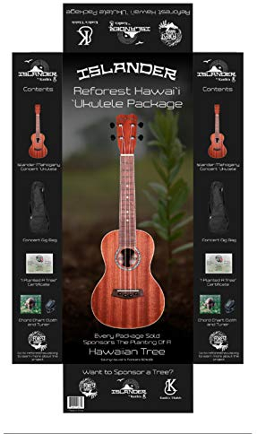 ISLANDER CONCERT UKE MAHO WHITE BINDING