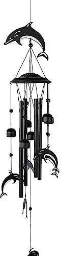 VP Home 88,9 cm H Delfine Windspiel für draußen, einzigartige Delfine, Windspiele, Outdoor-Dekoration, Gartendekoration. Dieses Strandthema-Windspiel ist das beste Geschenk für Frauen, Mutter, Oma,