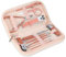 Nail Clippers and Beauty Tool Portable Set, Rose Gold Martensitic Stainless Steel Manicure Set 12 in 1, with Pink Leather Bag, Suitable for Home, Workplace, Outdoor Travel, Gift Giving, Beauty Salon.