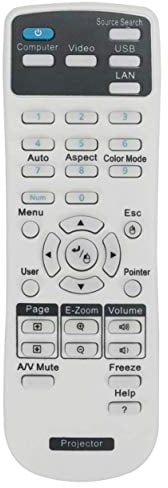 VINABTY Remote Control for Epson Projector EH-TW5200 / EHTW5200 EB-S31 / EBS31 EB-108 2042 2142W EB-S27 EB-X27 EB-X29 EB-W29 99WH 955WH
