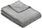 Ibena Kuscheldecke Olbia 150x200 cm - flauschig, warm & waschbar, Fleecedecke hellgrau einfarbig
