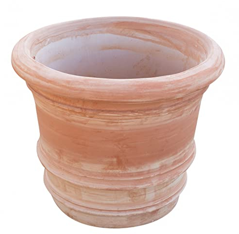 Biscottini Terrakotta töpfe 80 x 80 x 68 cm | Pflanzentopf Gross Made in Italy | Terracotta blumentopf groß | Terracotta Topf für den Garten