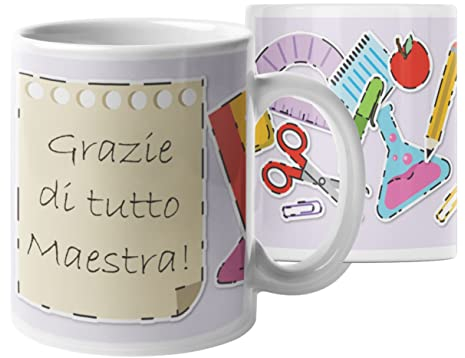 Colorfamily Tazza Maestra Regalo Maestra Grazie di Tutto Maestra Mug in ceramica