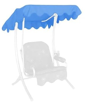 Angerer Freizeitmöbel GmbH Hollywoodschaukel Sonnendach - passend für viele 1-Sitzer Hollywoodschaukeln - Schaukeldach Made in Germany (Swingtex hellblau, 100 x 145 cm)