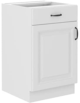 Kuechen-preisbombe Unterschrank 50 cm Stilo Weiß Küchenzeile Vollauszug Soft-Close Küche Landhaus