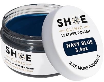 Shoe Clinic Leather Polish (Navy Blue) | Colour Restorer & Conditioner | Available in 7 Colours | 100 ml