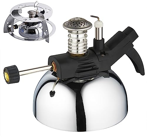 ZILOOK Becco Bunsen da Laboratorio, Mini Fornello A Gas da Esterno, Temperatura: 1300°C, per Riscaldamento/Saldatura, Laboratorio Odontotecnico, Cucina All'Aperto
