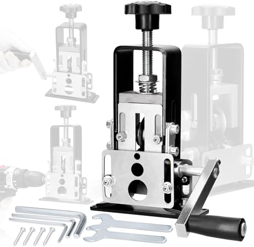 Máquina Pelacables, Weytoll Pelacables Doméstico Portátil, Herramienta Manual para Pelar Cables, Máquina Peladora de Cables Eléctricos con Soporte de Manivela, Uso con Taladro Eléctrico Manual