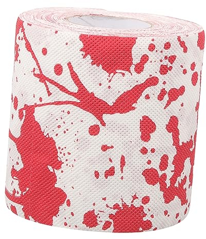 HAPINARY Halloween Klopapier Mit Blutfleckenmuster Gruseliges Farbiges Rollenpapier Für Badezimmerdeko Einzigartiges Dekoratives Toilettenpapier