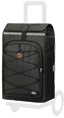 Andersen Einkaufstrolley Ersatztasche - 74 Liter - mit Kühlfach - Seiten- & Fronttasche - extra Innenfach - wasserabweisend - Reflektoren - faltbar - Fado 2.1 schwarz