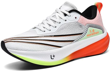 Baskets et Chaussures de Sport Homme Femme Sneakers Mode Running Respirantes Confortable Gym Outdoor Course Tennis Jogging Fitness Orange 44 EU