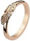 Treuheld® Roségoldener Ring aus Edelstahl mit Feder und Kristall | Größe: 48