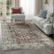 artyrugs Machine Washable Rug, 152x213cm, 75% Recycled Cotton, Short Pile, Non-Slip Backing, Non-Shedding, Area Rugs for Living Room, Bedroom, Kitchen, Hallway, Office, Charcoal & Multicolour
