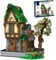 fisca 1872PCS Mittelalterliche Architektur Taverne Bauklötze Konstruktionsspielzeug mit Lichtern, sammelbare Taverne und Hüttenmodelle für Erwachsene Kinder