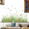 Grünes Gras Blumen Wandabziehbilder