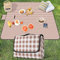 YAOMAISI Picknickdecke,300x200cm,große Stranddecke,Campingdecke,mit Griff,wasserdichter Boden, maschinenwaschbar,Faltbare Outdoor-Wanderdecke,weich tragbar und groß(Kaffee-Gitter)