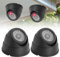 Sporgo 2 Stück Kamera Attrappe: Dummy Überwachungskamera Außen CCTV mit LED Licht Rot Blinkender, Atrappe Überwachungskamera Fake Dome Kamera Sicherheitskamera für Innen und Außenbereich, Schwarz