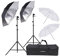 Juroupi Juroupi Off Camera Double Speedlight Flash Shoe Mount Soft Umbrella Kit 2 * 2m Light Stand +2 * 83cm Translucent White Soft Umbrella + * 83cm Black&Silver + *