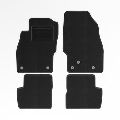 Mats4all Textil Fussmatten Passend für Opel Corsa D 2006-2014 | rutschfest | Mit Verstärkung | 4-teilig