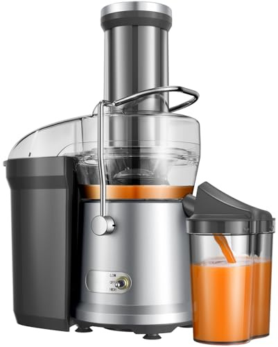 GDOR 1200W Juicer Machines Powerful 2L Juicer with Larger 81mm Feed Chute Juicers Whole Fruit and Vegetable Centrifugal Juicer Easy to Clean Juice Machine Full Copper Motor Anti-drip Brush Included