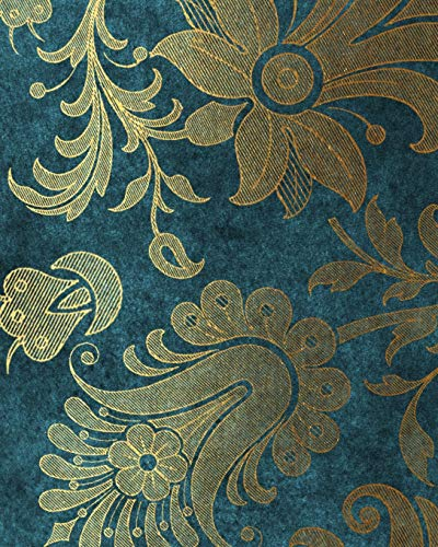 Blue Floral Velvet Composition Notebook - Large Ruled Notebook - 8x10 Lined Notebook (Softcover Journal / Notebook / Diary) (8x10 Lined Softcover Notebook, Band 132)