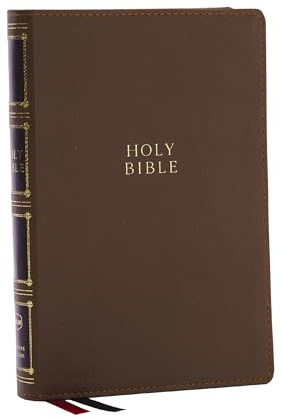 NKJV, Compact Center-Column Reference Bible, Brown Leathersoft, Red Letter, Comfort Print: New King James Version, Brown, Leathersoft, Compact Center-Column Reference, Red Letter, Comfort Print