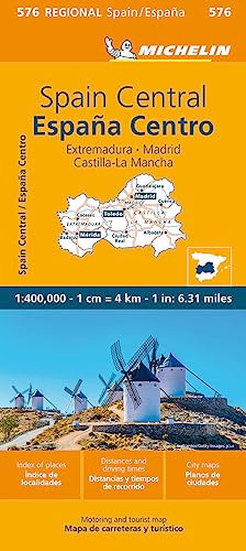 Mapa Regional España Centro - Extremadura, Castilla-la Mancha, Madrid (11576): Straßen- und Tourismuskarte 1:400 000: 576