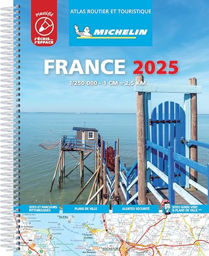 France 2025 - Tourist & Motoring Atlas Laminated Spiral